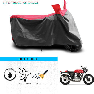 SnehaSales Waterproof Two Wheeler Cover for Royal Enfield(Continental GT, Grey, Red)
