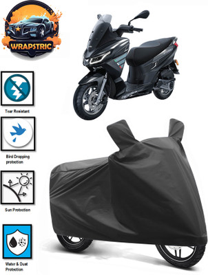 WRAPSTRIC Waterproof Two Wheeler Cover for Aprilia(SXR 160, Black)