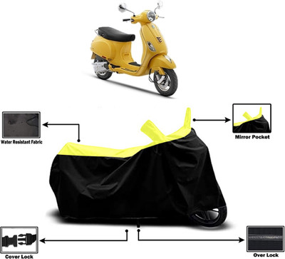 Amexride Two Wheeler Cover for Vespa(ZX 125, Yellow)