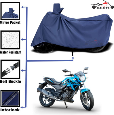 KEDIT Two Wheeler Cover for Hero(Blue)