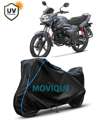 MOVIQUE Waterproof Two Wheeler Cover for Honda(CB Shine, Black, Blue)