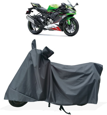 Tricway Two Wheeler Cover for Kawasaki(Ninja ZX-6R BS6, Grey)