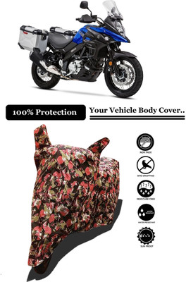 Amexride Two Wheeler Cover for Suzuki(V-Strom 650 XT, Multicolor)