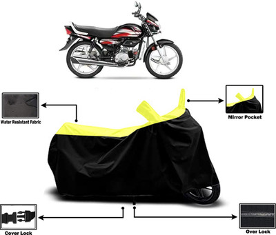 Amexride Two Wheeler Cover for Hero(HF Deluxe BS6, Yellow)
