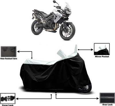 Amexride Two Wheeler Cover for Triumph(Tiger 800 XR, White)