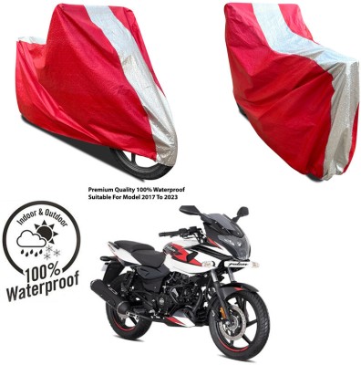 AUTOCAD Waterproof Two Wheeler Cover for Aprilia(Silver, Red)