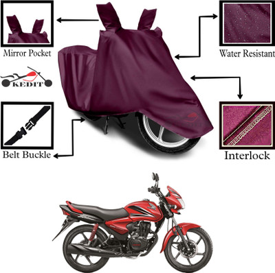 KEDIT Two Wheeler Cover for Honda(CB Shine SP, Maroon)