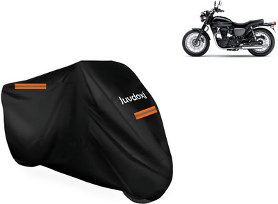 Juvdoxj Waterproof Two Wheeler Cover for Kawasaki(W800 BS6, Black)