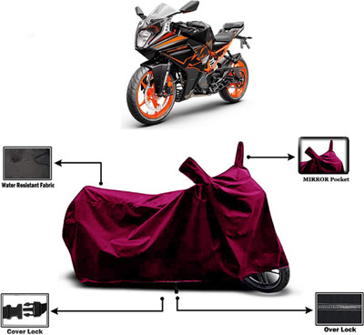 Amexride Two Wheeler Cover for KTM(RC125 BS6, Maroon)