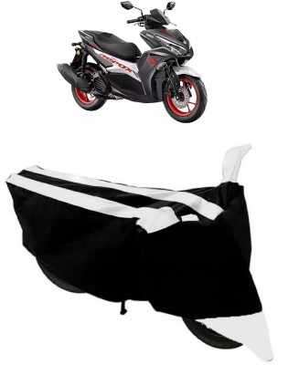 GANPRA Two Wheeler Cover for Yamaha(Aerox 155 Maxi, Black, White)