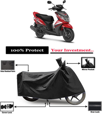 Amexride Two Wheeler Cover for Yamaha(Ray Z, Black)