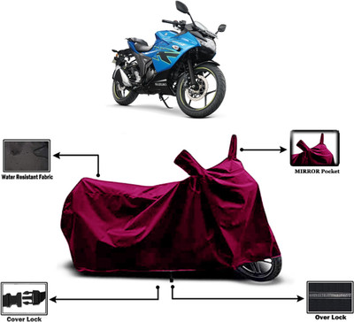 Amexride Two Wheeler Cover for Suzuki(Gixxer SF 150, Maroon)