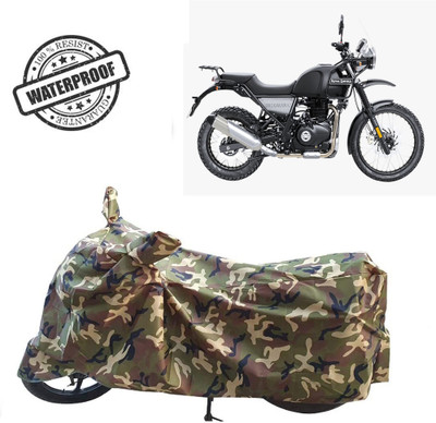 ROYAL AUTO MART Waterproof Two Wheeler Cover for Royal Enfield(Himalayan, Green, Multicolor)