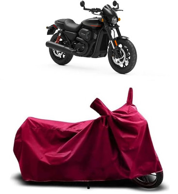Coxtor Waterproof Two Wheeler Cover for Harley Davidson(Street Rod, Maroon)
