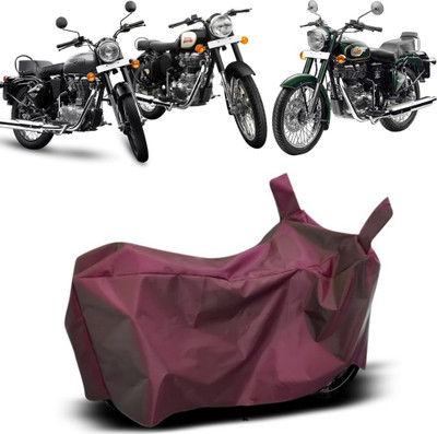 AutoGalaxy Waterproof Two Wheeler Cover for Royal Enfield(Bullet 350 Twinspark, Maroon)