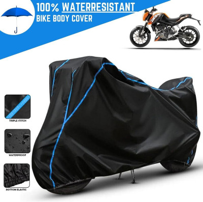 Amikan Waterproof Two Wheeler Cover for KTM(125 Duke, Black)