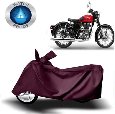 DeepShakshi AUTOMOTIVE Waterproof Two Wheeler Cover for Royal Enfield(Classic 350, Maroon)