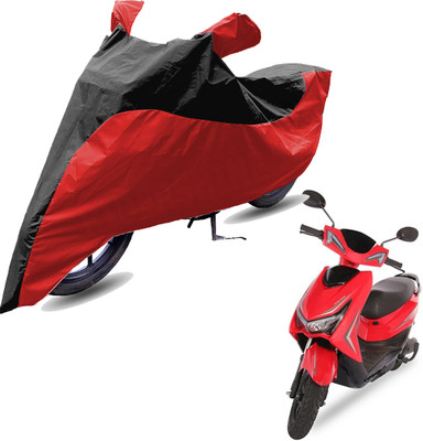 RiderShine Two Wheeler Cover for Ampere(Reo Elite, Red, Black)