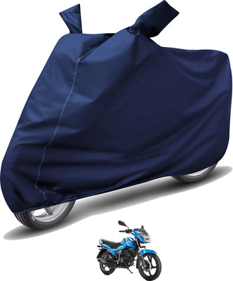 MOCKHE Waterproof Two Wheeler Cover for TVS(Victor GLX, Blue)