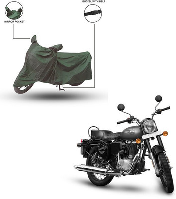 Furnish Flow Two Wheeler Cover for Royal Enfield(Bullet 350, Green)