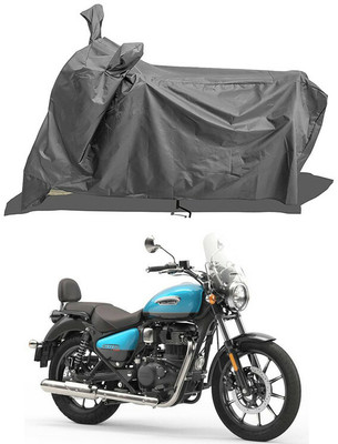 A G Enterprises Waterproof Two Wheeler Cover for Royal Enfield(Meteor 350, Grey)