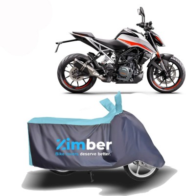 ZIMBER Two Wheeler Cover for KTM(Duke 390, Blue, Grey)