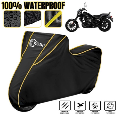 xodi Waterproof Two Wheeler Cover for Bajaj(Avenger, Black, Yellow)