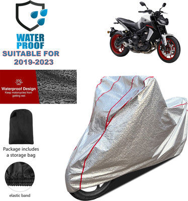 GOSHIV-car and bike accessories Waterproof Two Wheeler Cover for Yamaha(MT 9, Silver)