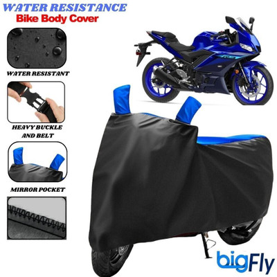 BigFly Two Wheeler Cover for Yamaha(YZF R3, Black, Blue)