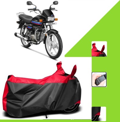 WMIZEXA Two Wheeler Cover for Hero(Splendor, Black, Red)