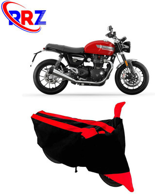 RRZ Waterproof Two Wheeler Cover for Triumph(Twin, Black, Red)