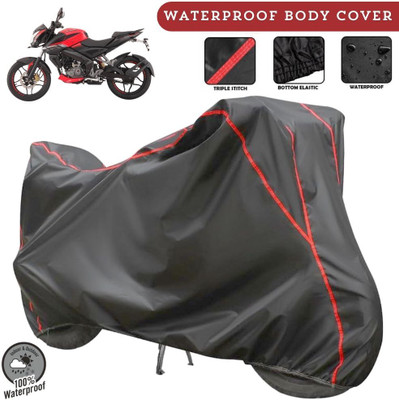 MADAFIYA Two Wheeler Cover for Bajaj(Pulsar 180NS, Grey, Red)
