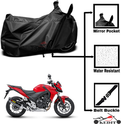 KEDIT Two Wheeler Cover for Honda(CB500F, Black)