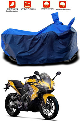 Mdstar Waterproof Two Wheeler Cover for Bajaj(Pulsar SS400, Blue, Blue)