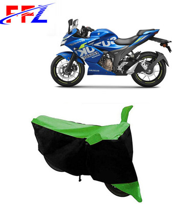 FFZ Two Wheeler Cover for Suzuki(Gixxer SF 250, Black, Green)