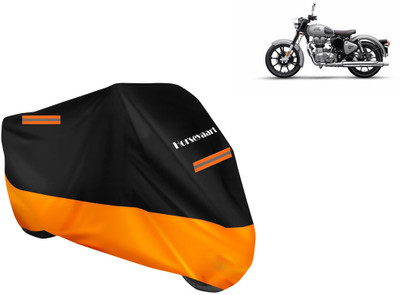 Horseyaart Waterproof Two Wheeler Cover for Royal Enfield(Classic Gunmetal BS6, Orange)
