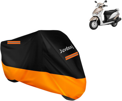 Juvdoxj Waterproof Two Wheeler Cover for Yamaha(Alpha BS6, Orange)