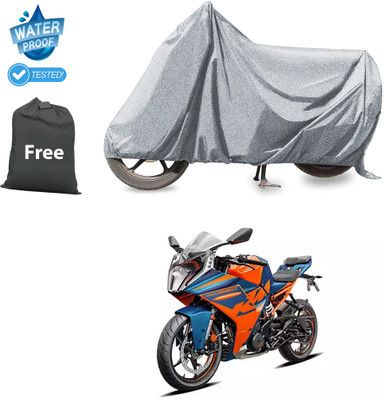 PAGORA Waterproof Two Wheeler Cover for KTM(RC 390 BS6, Silver)