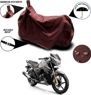 KEDIT Two Wheeler Cover for TVS(Apache RTR 180, Maroon)