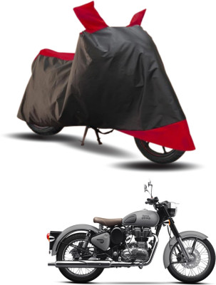 KEDIT Two Wheeler Cover for Royal Enfield(Standard 350, Red, Black)