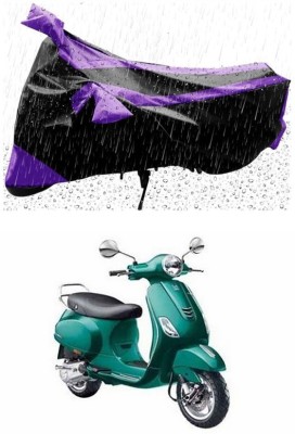 Genipap Two Wheeler Cover for Piaggio(Vespa VXL, Purple, Black)