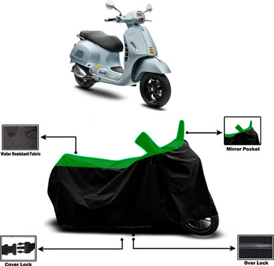 Amexride Two Wheeler Cover for Vespa(GTS Super 300, Green)