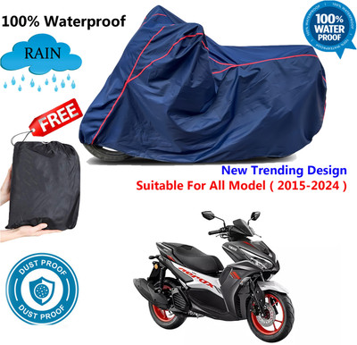 AUTOCAD Waterproof Two Wheeler Cover for Yamaha(Aerox 155 Maxi, Blue, Red)