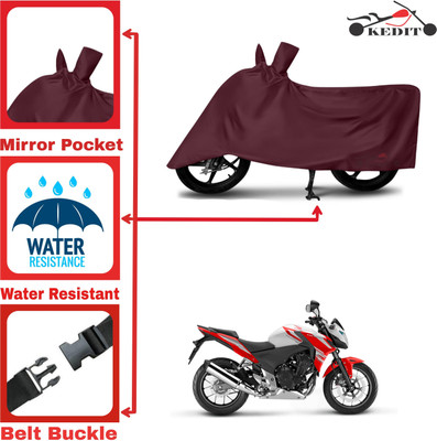 KEDIT Two Wheeler Cover for Honda(CB 400, Maroon)