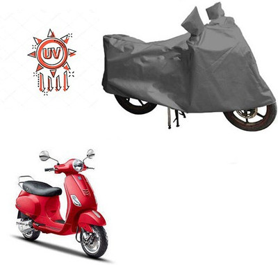 DeepShakshi AUTOMOTIVE Waterproof Two Wheeler Cover for Piaggio(Vespa VXL, Grey)