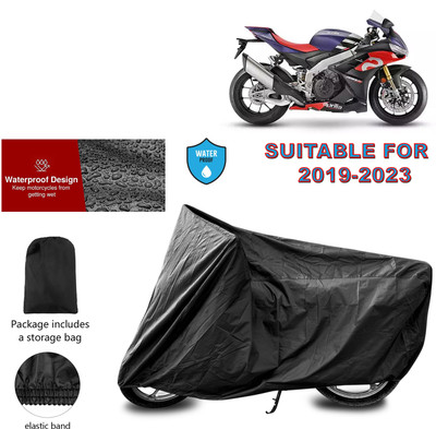 PAGORA Waterproof Two Wheeler Cover for Aprilia(RSV4, Black)