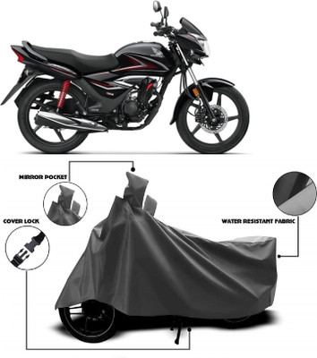 Mdstar Waterproof Two Wheeler Cover for Honda(Shine, Grey)