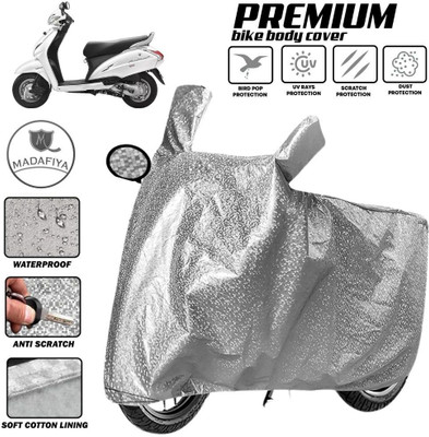 MADAFIYA Two Wheeler Cover for Honda(Activa 125, Silver)