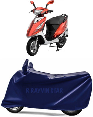 R Rayvin Star Two Wheeler Cover for TVS(Scooty Streak, Blue)