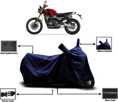 Amexride Two Wheeler Cover for Triumph(Scrambler 1200, Blue)